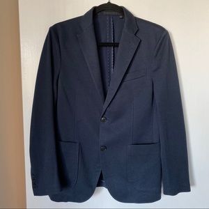 Uniqlo Navy Blue Unlined Knit Blazer